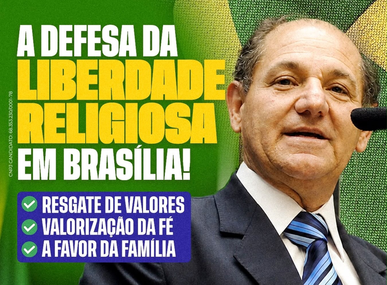 Missionário José Olímpio em defesa da liberdade religiosa, da fé e da família